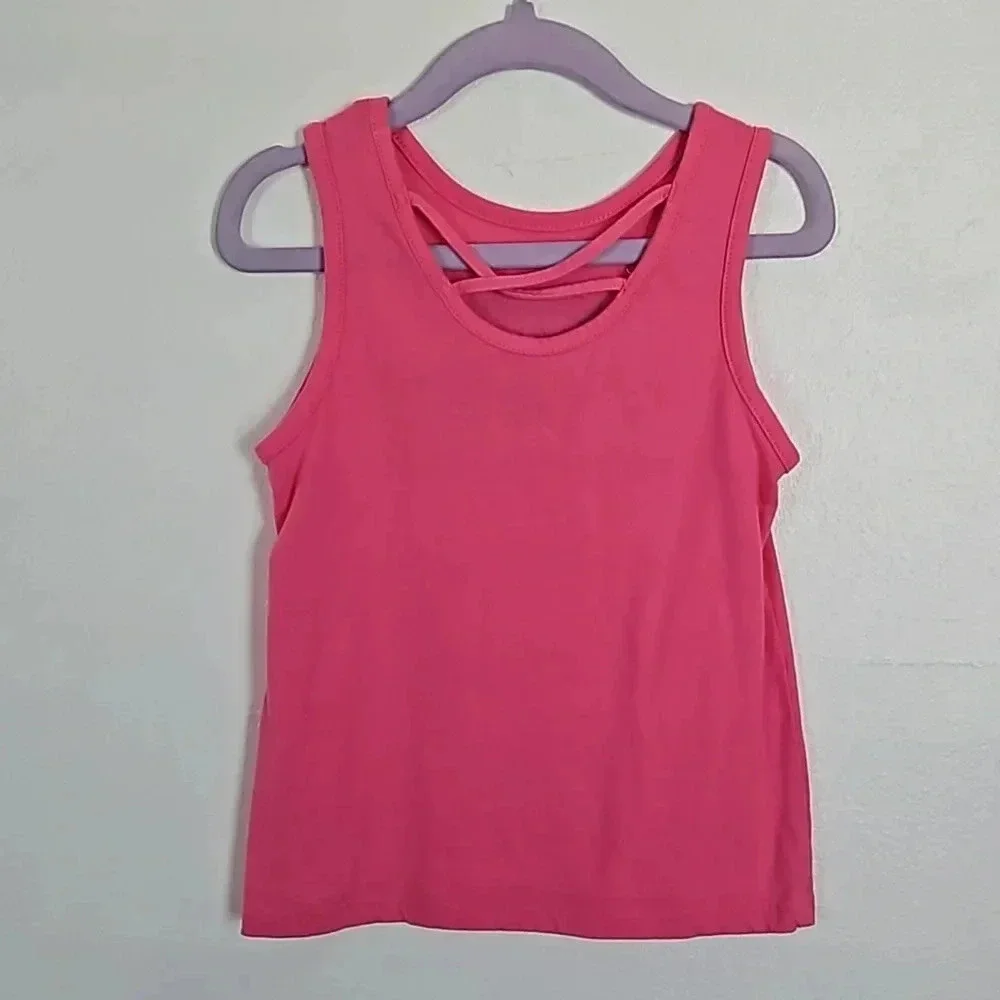 Kids Pink Positive Vibes Tank Top Mandala Graphic Sleeveless‎ Shirt